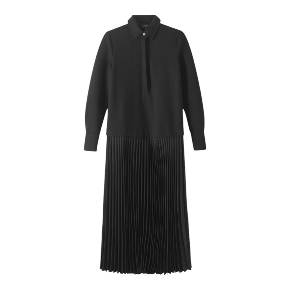 ME+EM Black Pleated Dress